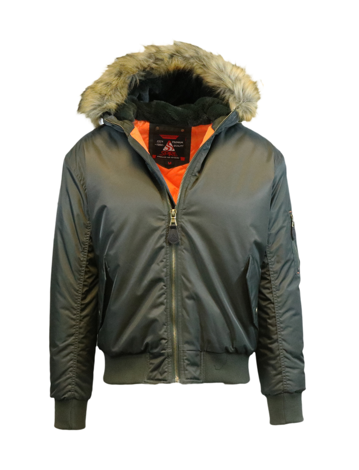 flight jacket with hood