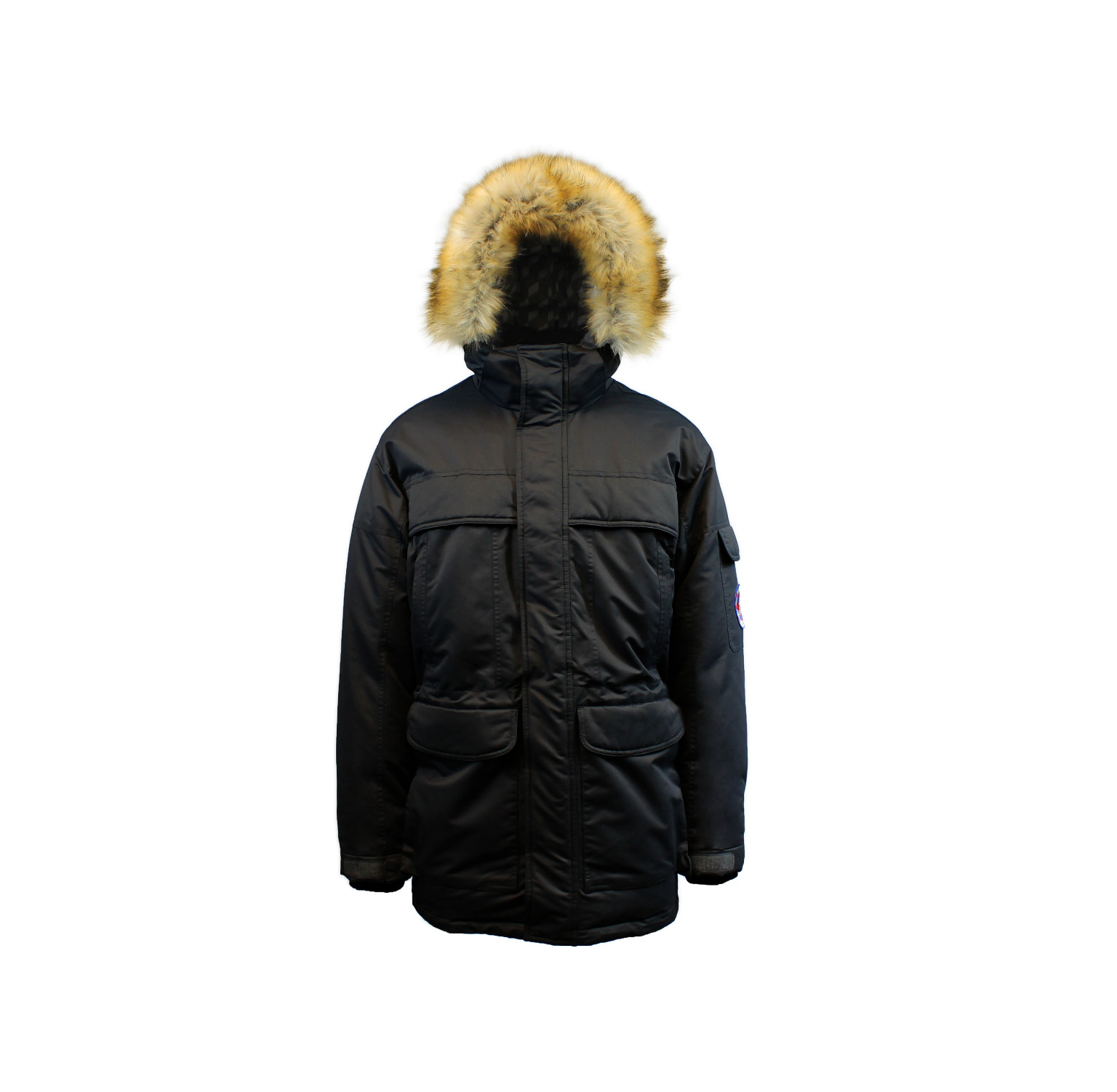 Wholesale Men's Down Parka Jackets S2X, Black, Heavyweight
