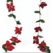 5' Christmas Poinsettia Garland