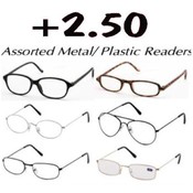 Reading Glasses Metal And Plastic Frames +2.50