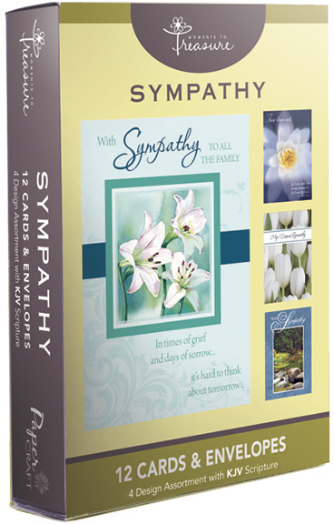 Wholesale Religious Boxed Cards With Scripture Sympathy Fl SKU 