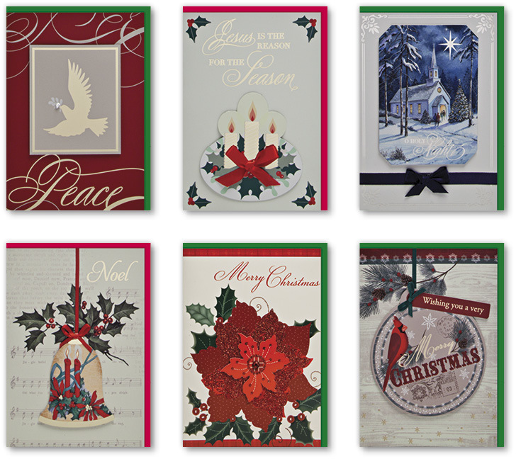 Wholesale 12 count Handmade Boxed Christmas Cards - Religious (SKU