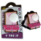 Pink - Volleyball Sports Bag Tags Wholesale Bulk