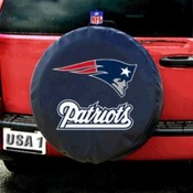 New England Patriots NFL Spare Tire Cover (Black)