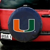 Miami Hurricanes NCAA Spare Tire Cover (Black)