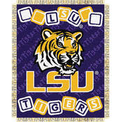 Louisiana State Tigers (LSU) NCAA Triple Woven Jacquard Throw (044 Series) (36x48")"