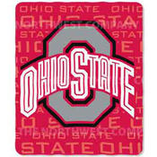 Ohio State Buckeyes NCAA Light Weight Fleece Blanket (031 Series) (50x60")"