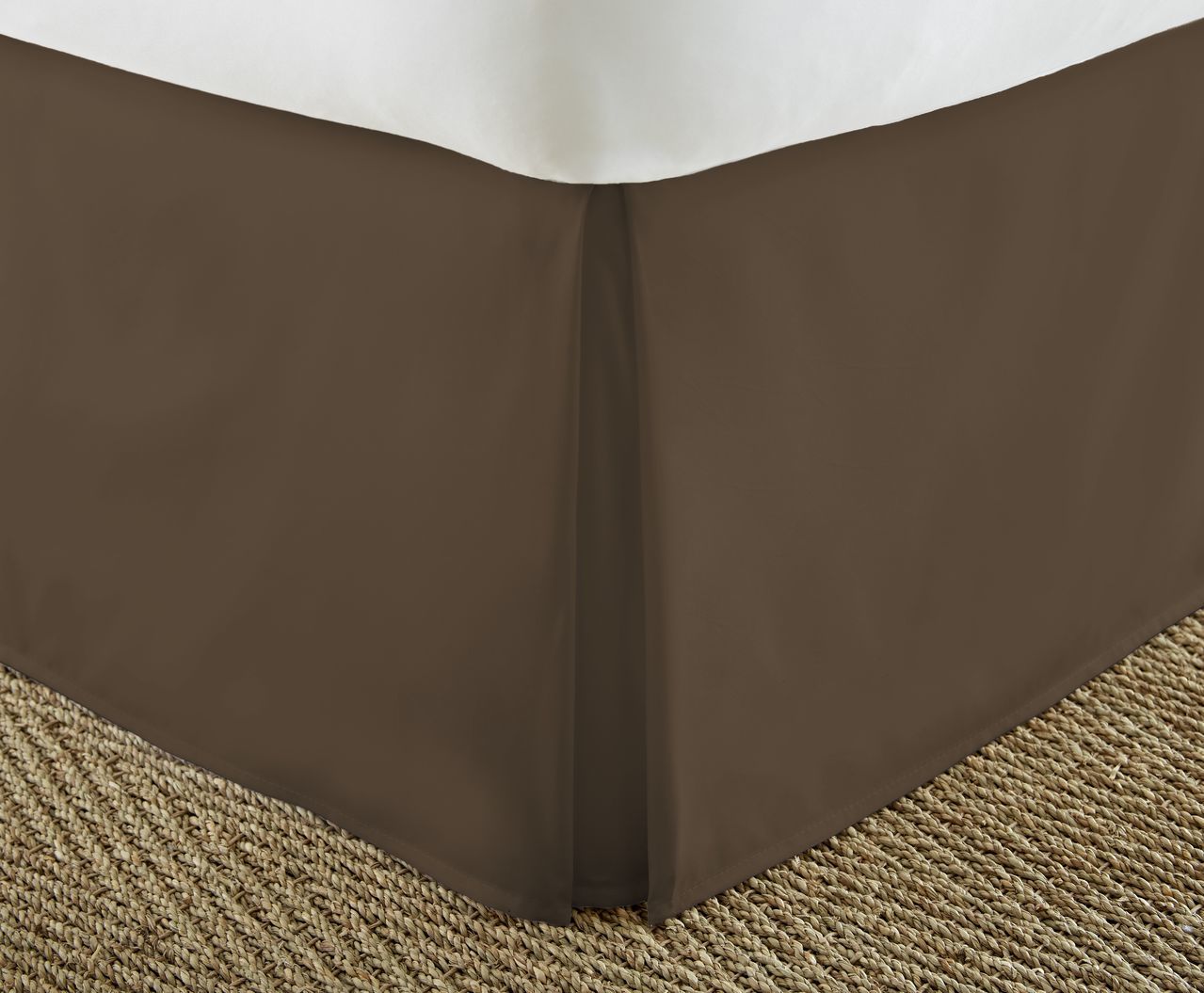 Soft Essentials Premium Pleated Bed Skirt Dust Ruffle - Choc(12x.57)