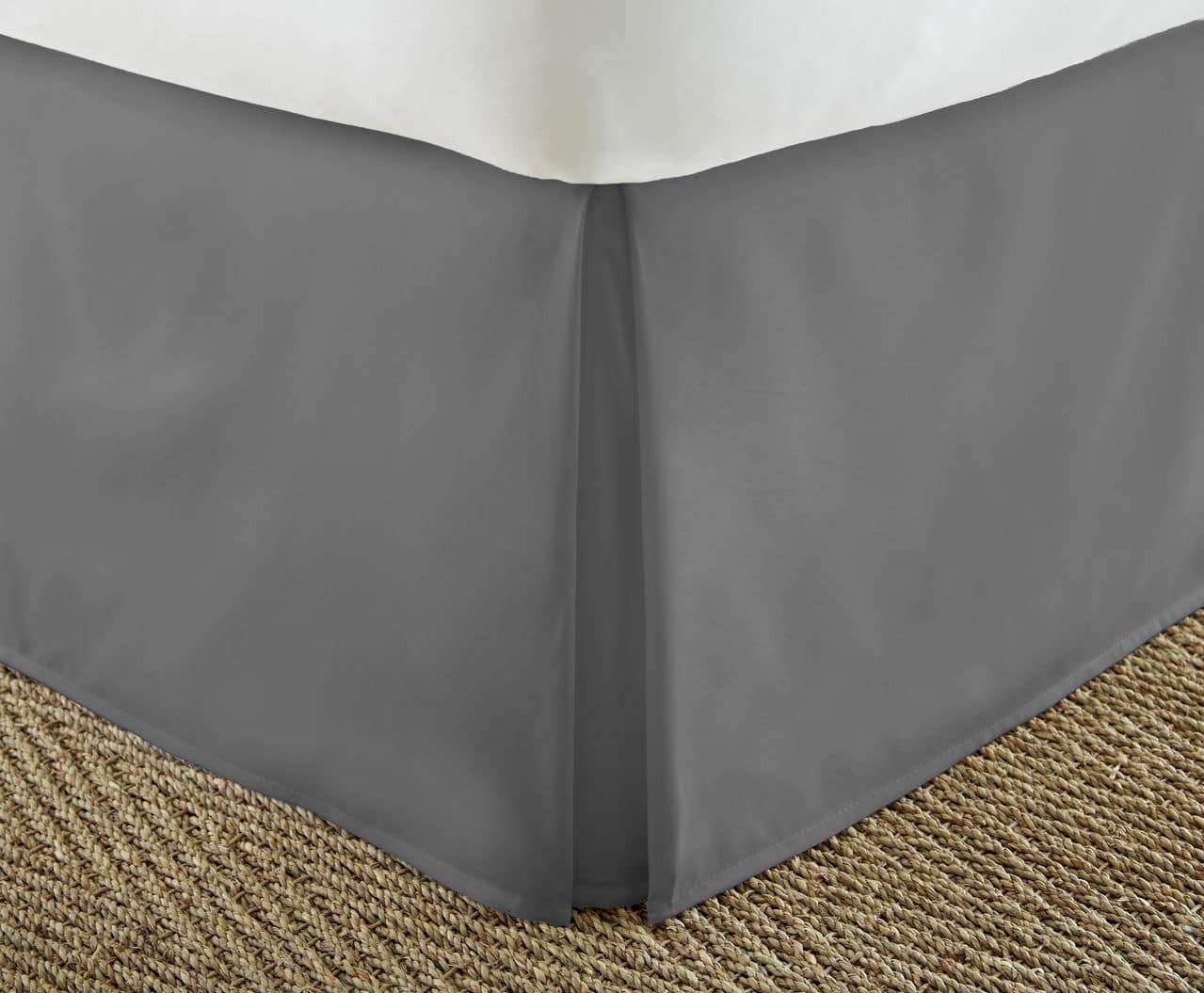 Soft Essentials Premium Pleated Bed Skirt Dust Ruffle - Gray(12x.59)