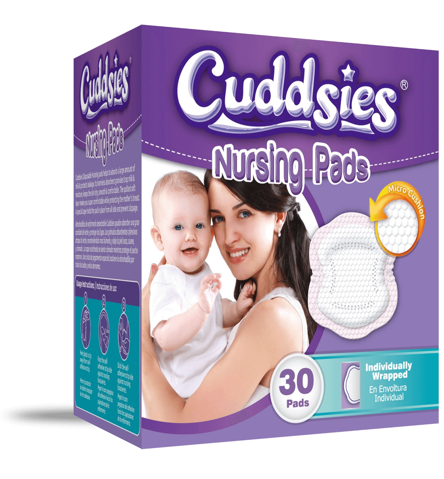 Wholesale Individually Wrapped Nursing Pads 30 Count Box