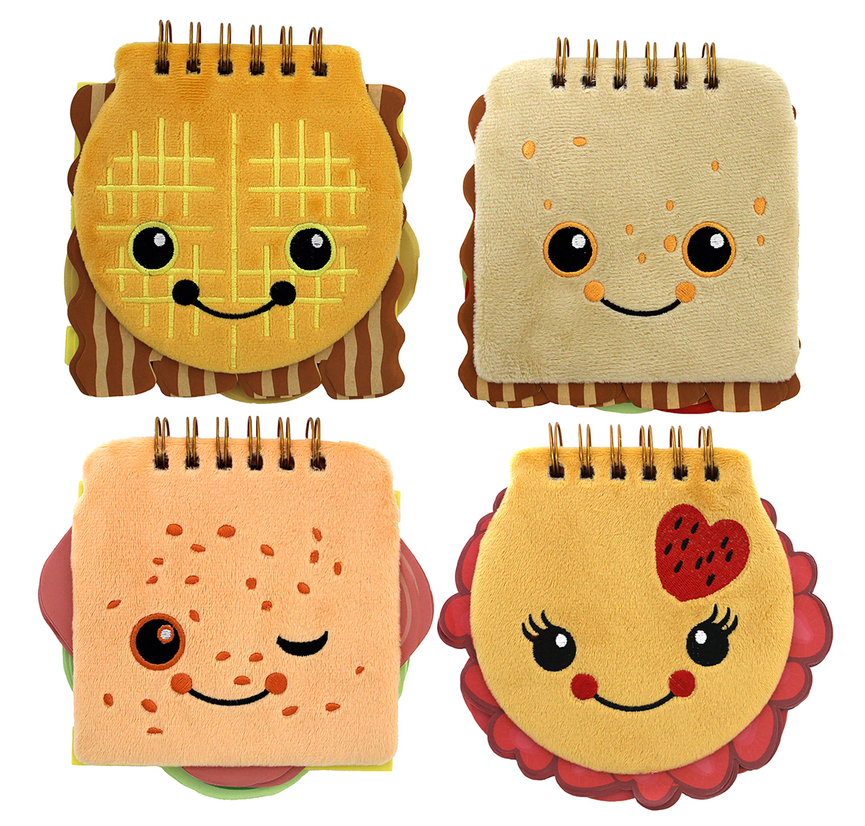 Wholesale Sandwich Shaped Memo Pad 120 Sheets, 4 Styles