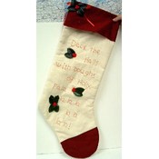Elegant Holly Christmas Stocking