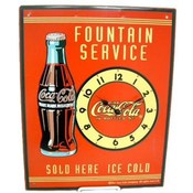 Coca-Cola Fountain Service Clock
