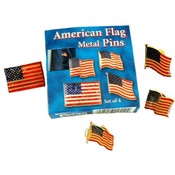 American Flag 4 Piece Metal Pin Set