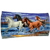 Horses On Beach Towel