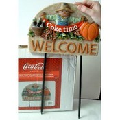 Coca-Cola Scarecrow Welcome Plaque