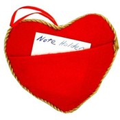 Red Heart Shaped Plush Pillow