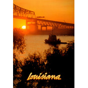Louisiana Postcard 13209 I-10 Bridge Sunset