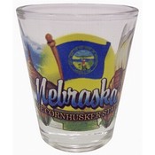 Nebraska Shot Glass 2.25H X 2" W Elements