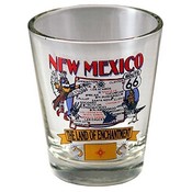 New Mexico Shot Glass 2.25H X 2" W State Map