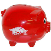 University Of Arkansas Bank Pig Plastic Red