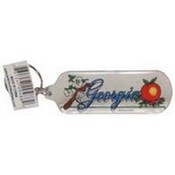 Georgia Keychain Lucite Peach/Bird/Flower Wholesale Bulk