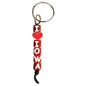 Iowa Keychain Beaded