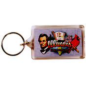 Illinois Keychain Lucite Elements