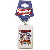 Michigan Keychain Lucite State Map