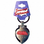 Florida Metal Keychain- Heart Locket