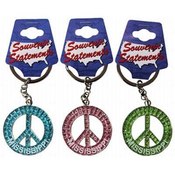 Mississippi Keychain- Glitter Peace Symbol