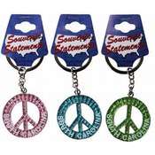 Jenkins South Carolina Keychain- Glitter Peace Symbol Wholesale Bulk