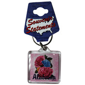 Alabama Lucite Floral Keychain