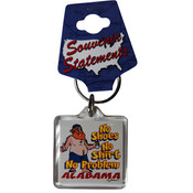 Alabama Lucite Keychain- No Shoes, No Shirt