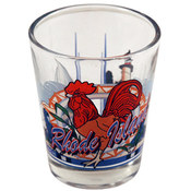 Rhode Island Shot Glass 2.25H X 2' W 3 View Wholesale Bulk