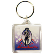 Massachusetts Keychain Lucite 3 View