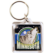 Minnesota Keychain Lucite 3 View