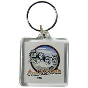 South Dakota Keychain Lucite 3 View