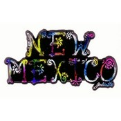 New Mexico Magnet 2D Hippi Script