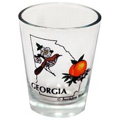 Georgia Shot Glass 2.25H X 2' W Bird/Flower Wholesale Bulk