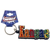 Kansas Keychain Pvc Festive