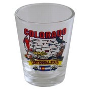 Colorado Shot Glass 2.25H X 2" W State Map
