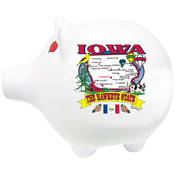 Iowa Piggy Bank 3" H X 4" W State Map