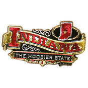 Indiana Magnet 2D Banner Approximately 2"H X 4"W