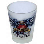 Nebraska Frosted Shotglass- Ed "Hardly"