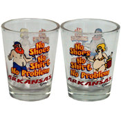 Arkansas Shotglass- No Shoes, No Shirt