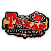 Texas Magnet 2D Banner Golden