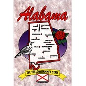 Alabama Postcard Al121 State Map