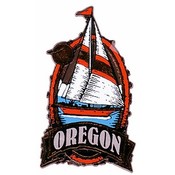 Oregon Magnet 2D Oval Sailboat