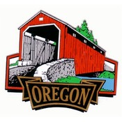 Oregon Magnet 2D Covered Bridge